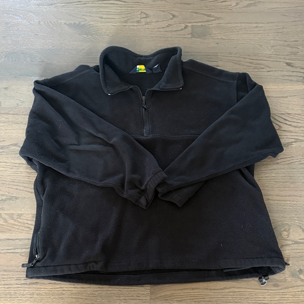 Men's Black Quarter-Zip Sweater
